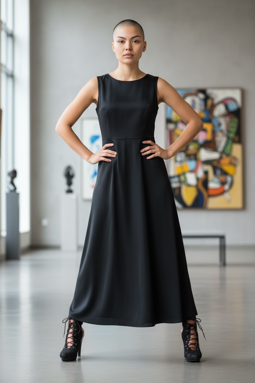 St Martins - Black/Fuchsia high heel shoe - Chanii B