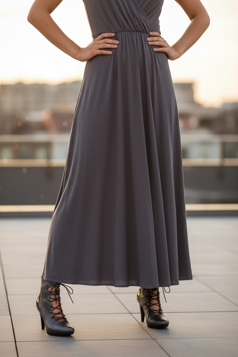 St Martins - Pewter High heel shoe - Chanii B