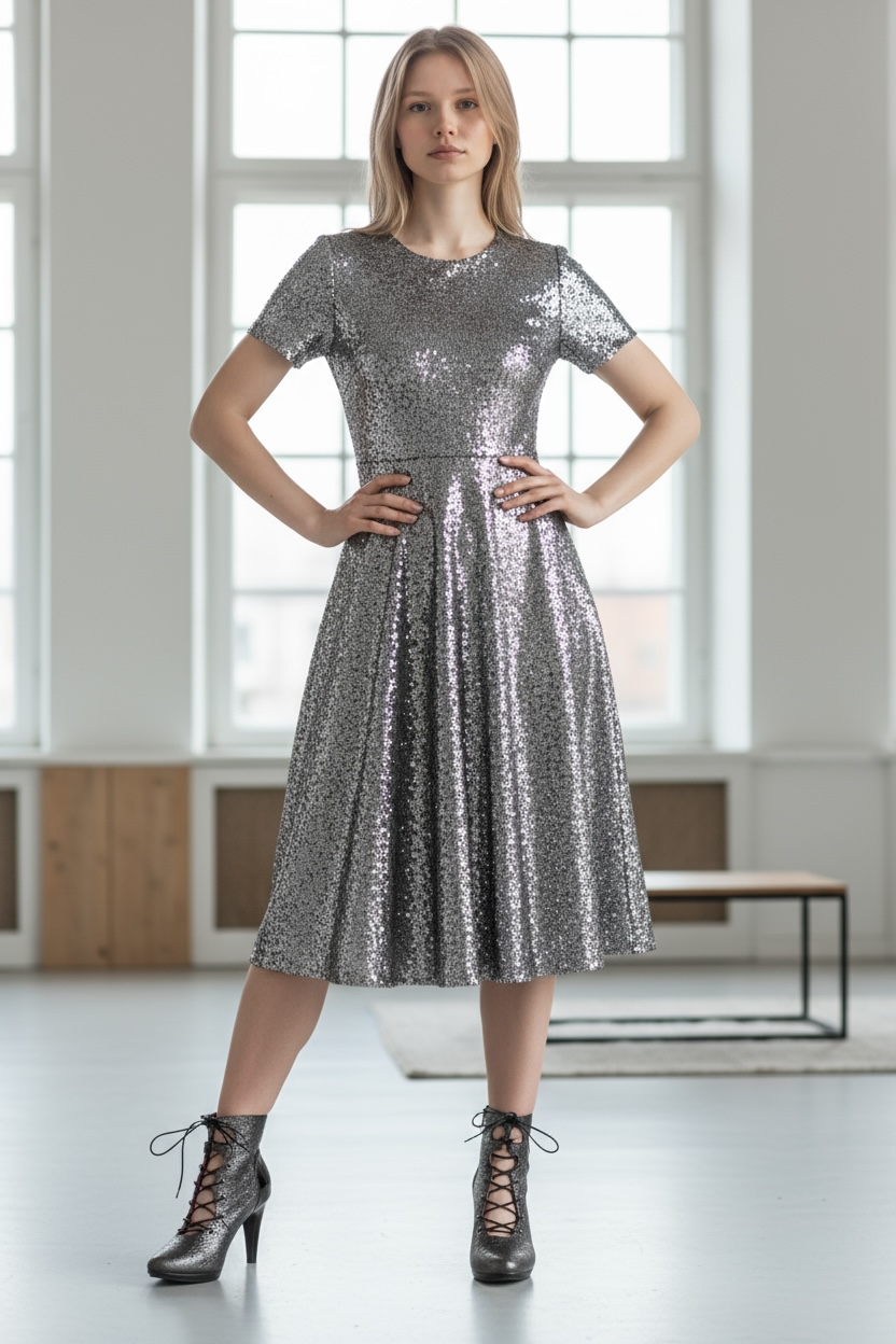 St Martins - Pewter High heel shoe - Chanii B