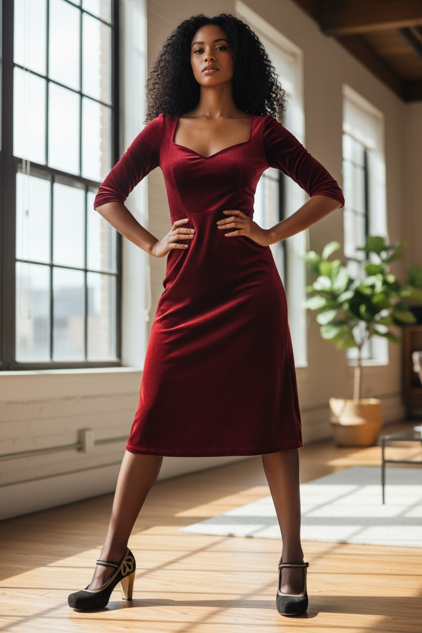 Cognac - Black/Gold strap heel - Chanii B