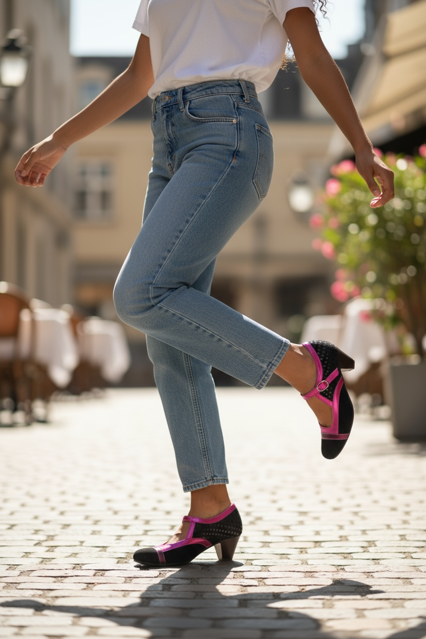 Bouquet - Black Fuchsia shoe- Last pairs- 35 and 42 - Chanii B