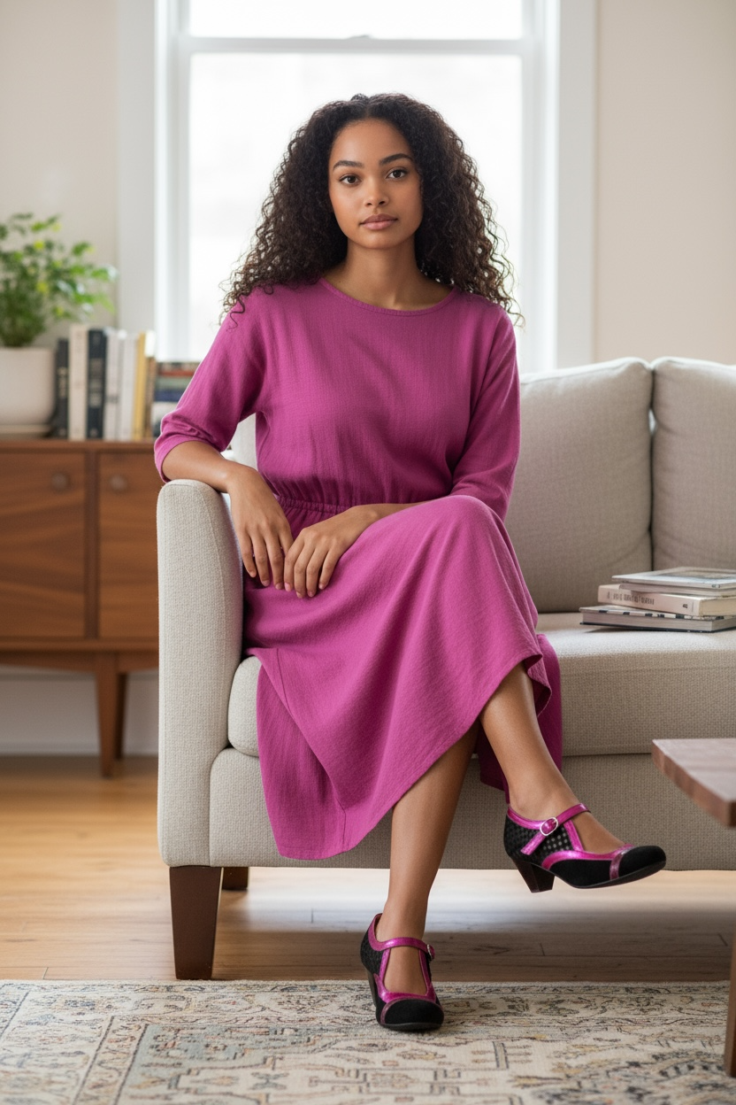 Bouquet - Black Fuchsia shoe- Last pairs- 35 and 42 - Chanii B