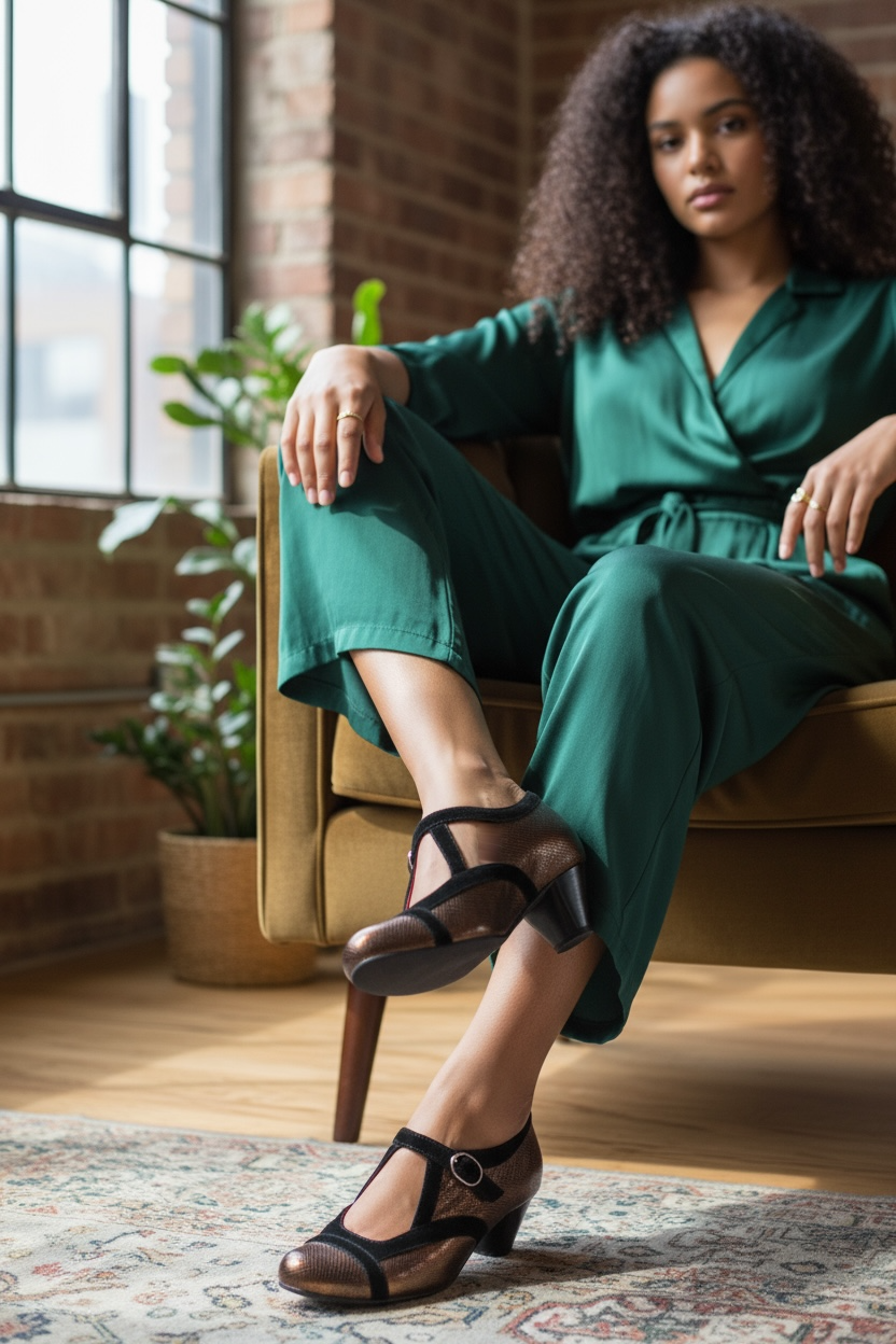 Bouquet - Bronze bar shoe - Chanii B