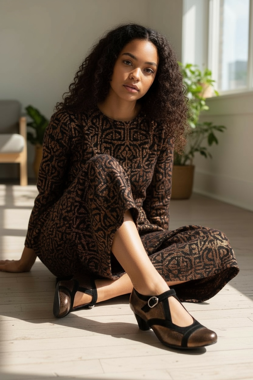 Bouquet - Bronze bar shoe - Chanii B