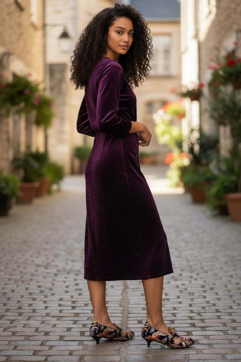 Cigar - Royal purple crushed velvet - Chanii B