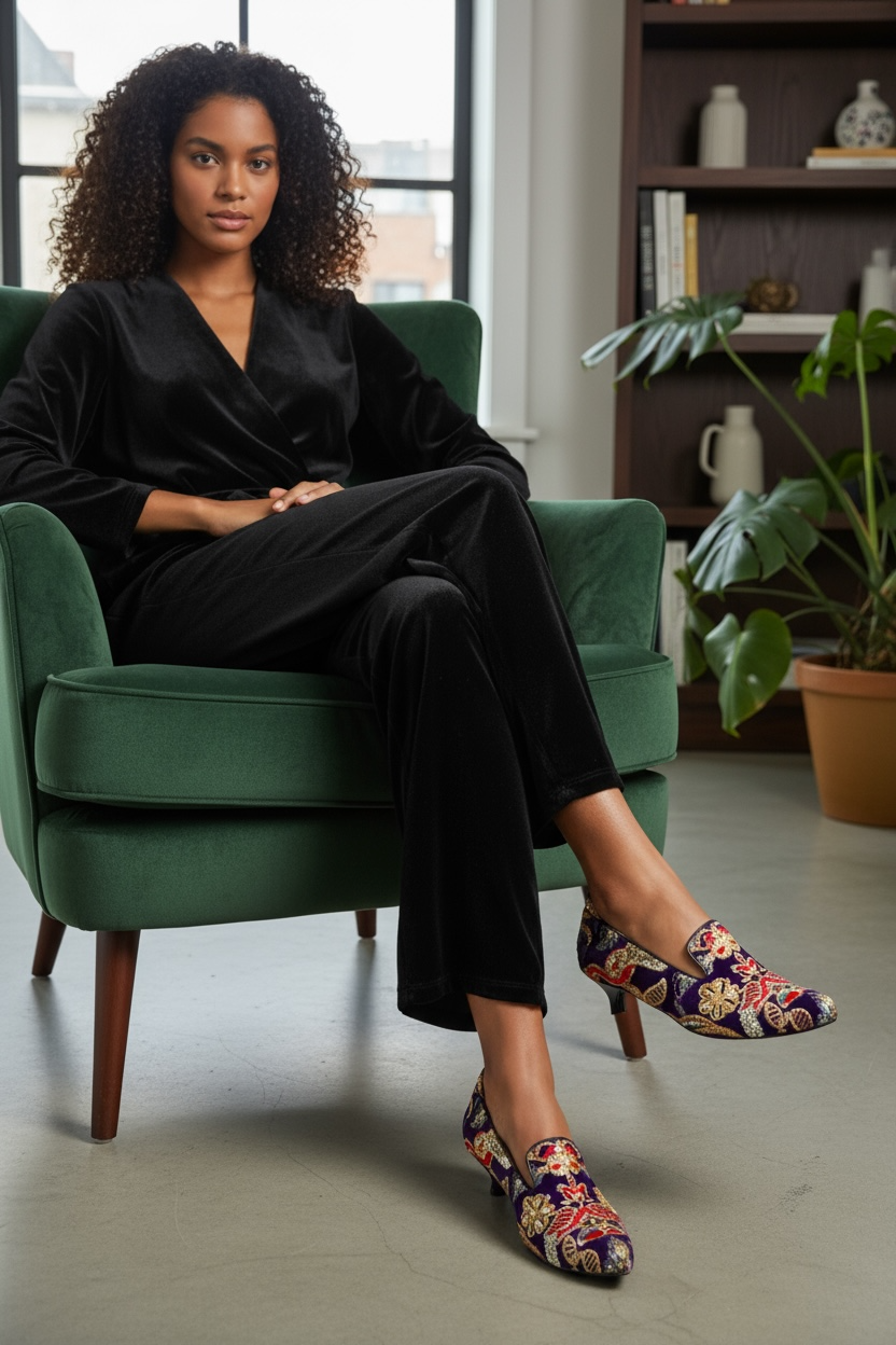 Cigar - Royal purple crushed velvet - Chanii B