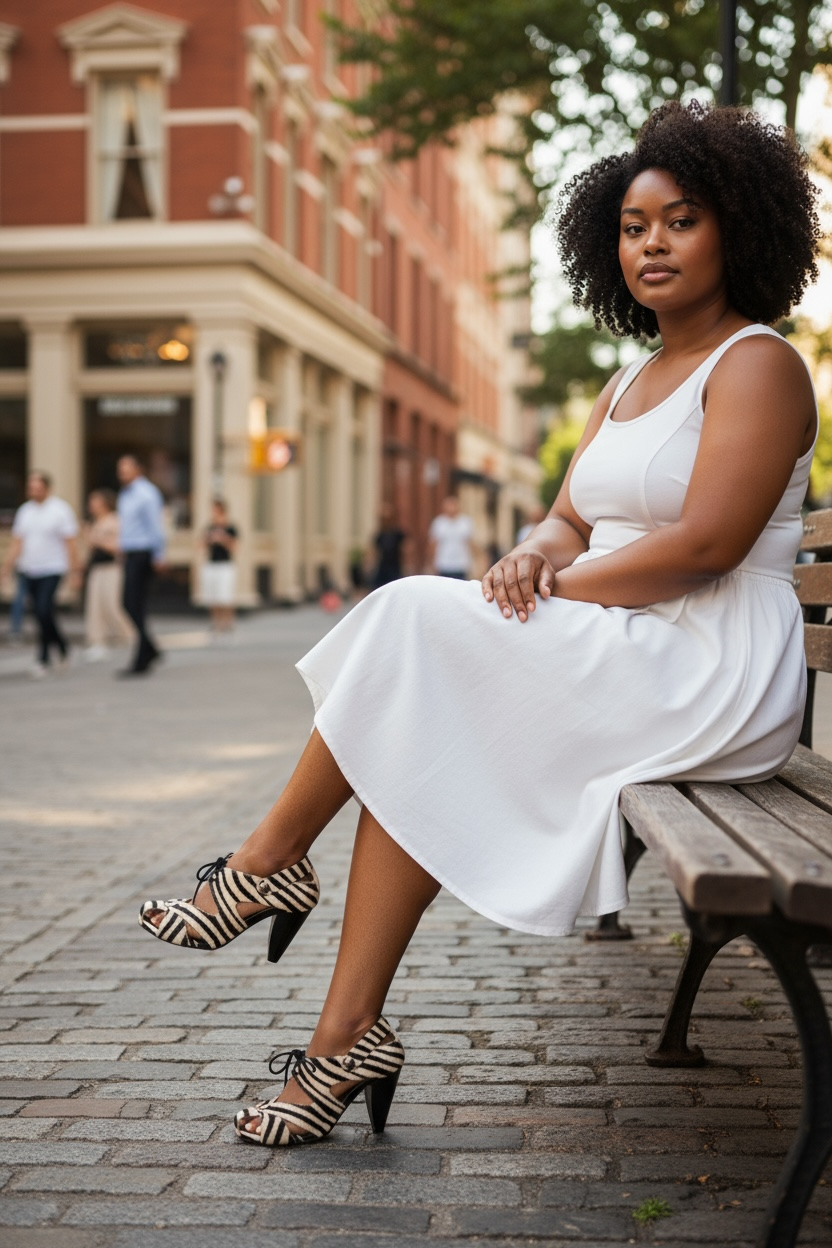 Coco - Zebra black and white sandal - Chanii B