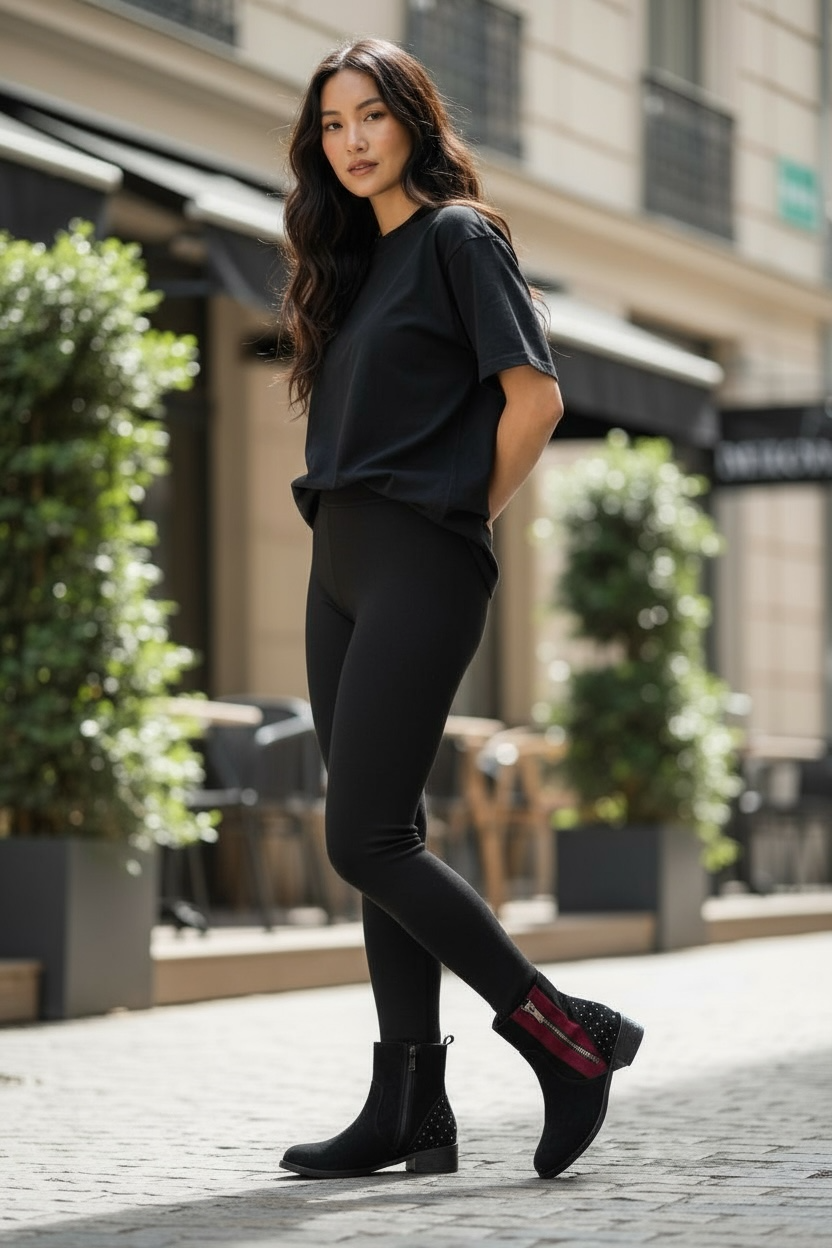 Mes Amie - Black- wine ankle boot - Chanii B