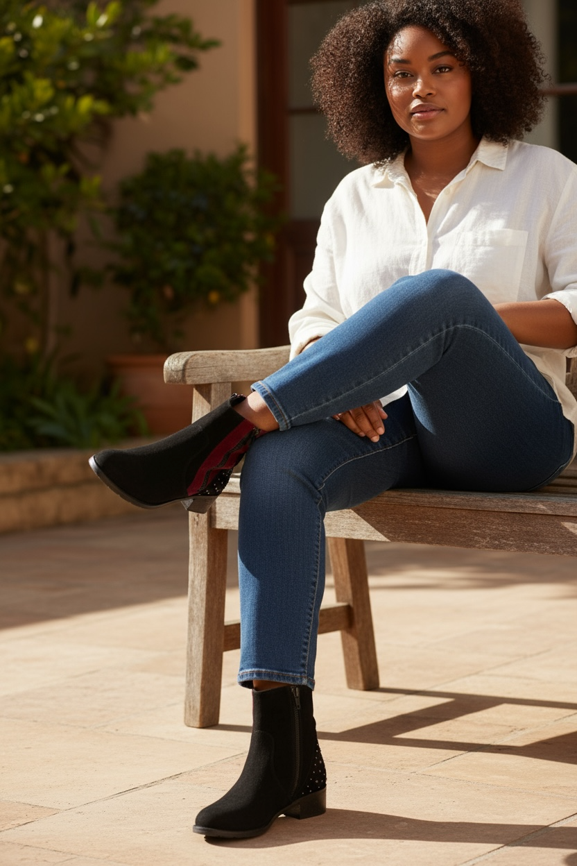 Mes Amie - Black- wine ankle boot - Chanii B