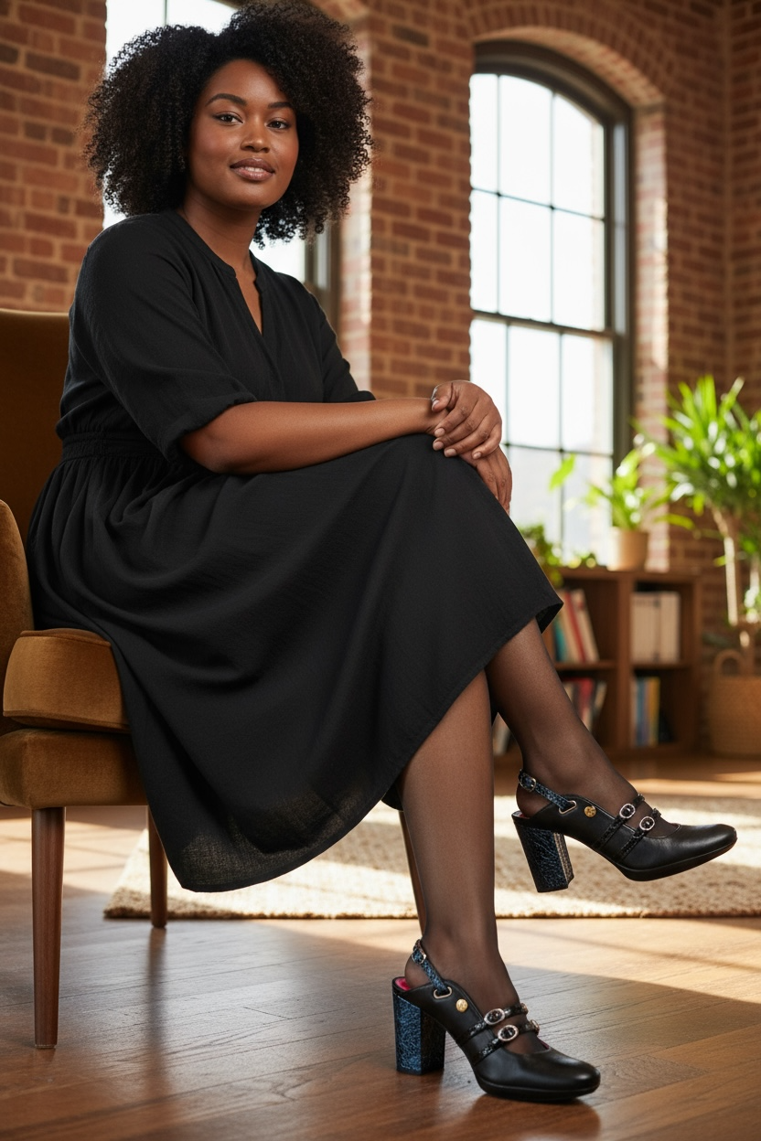 Pineapple - Navy sling back shoe - Chanii B