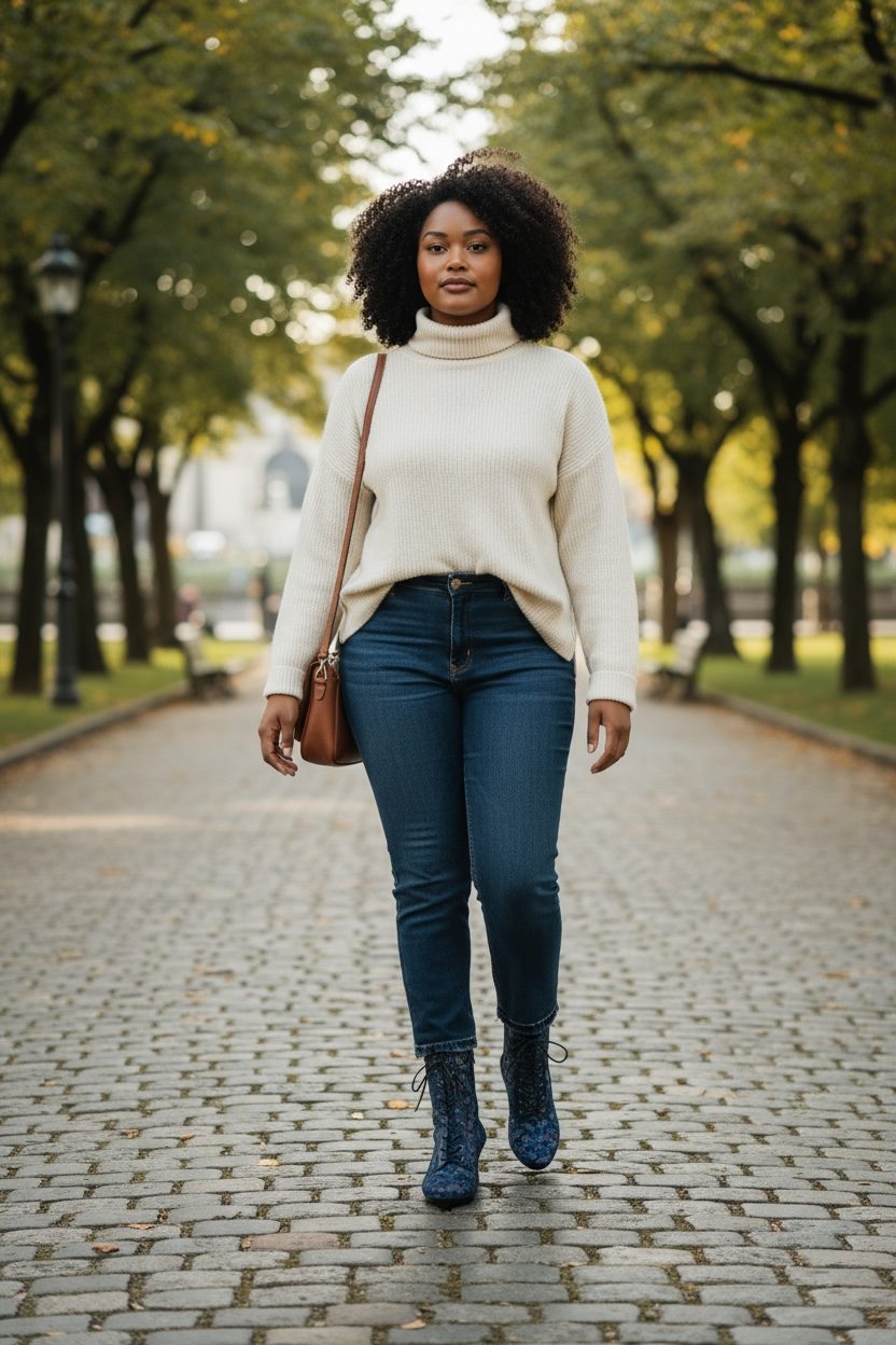 Fergie - Blue Floral victorian lace up - Chanii B