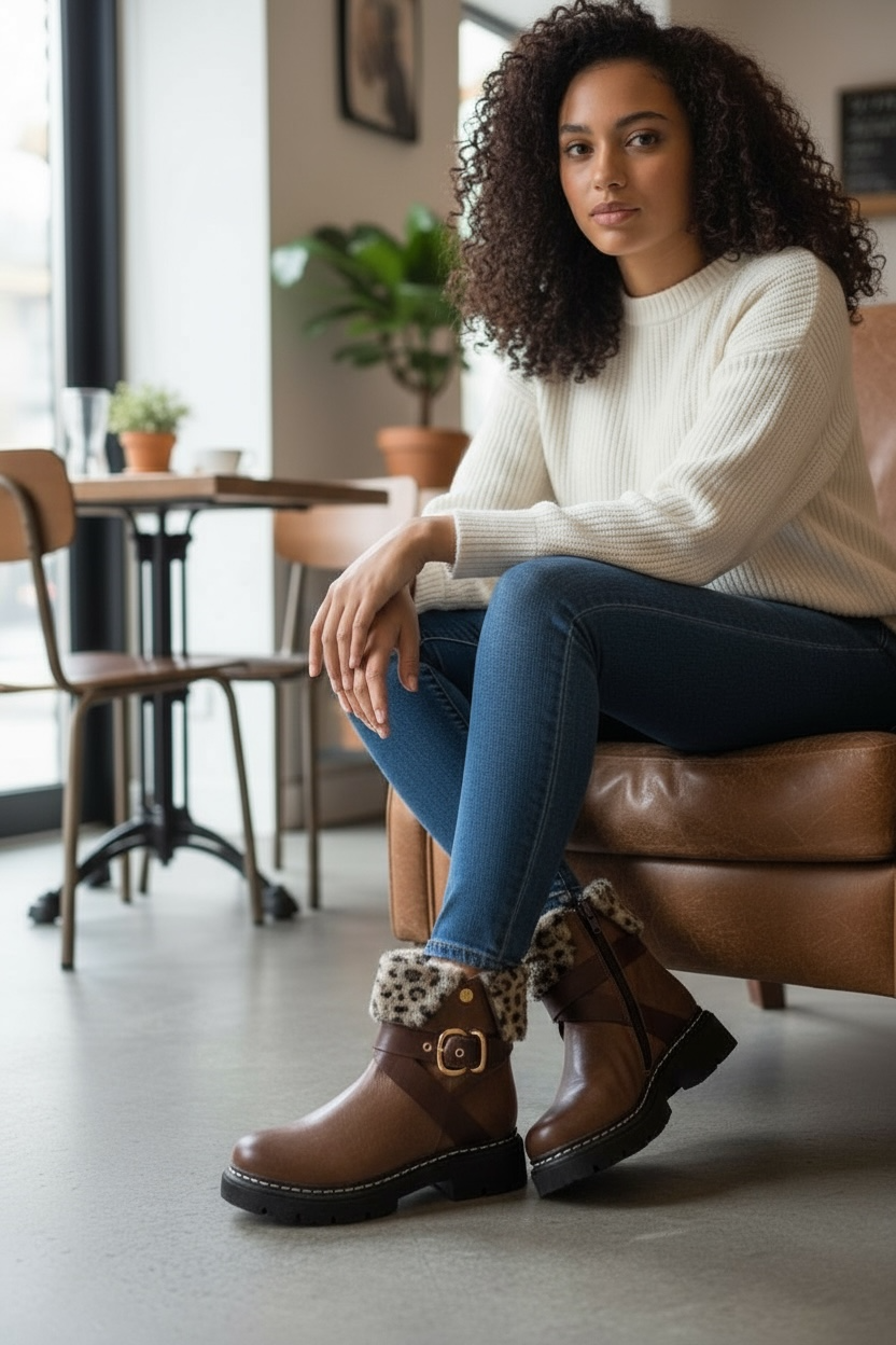 Lyone -Brown ankle boot