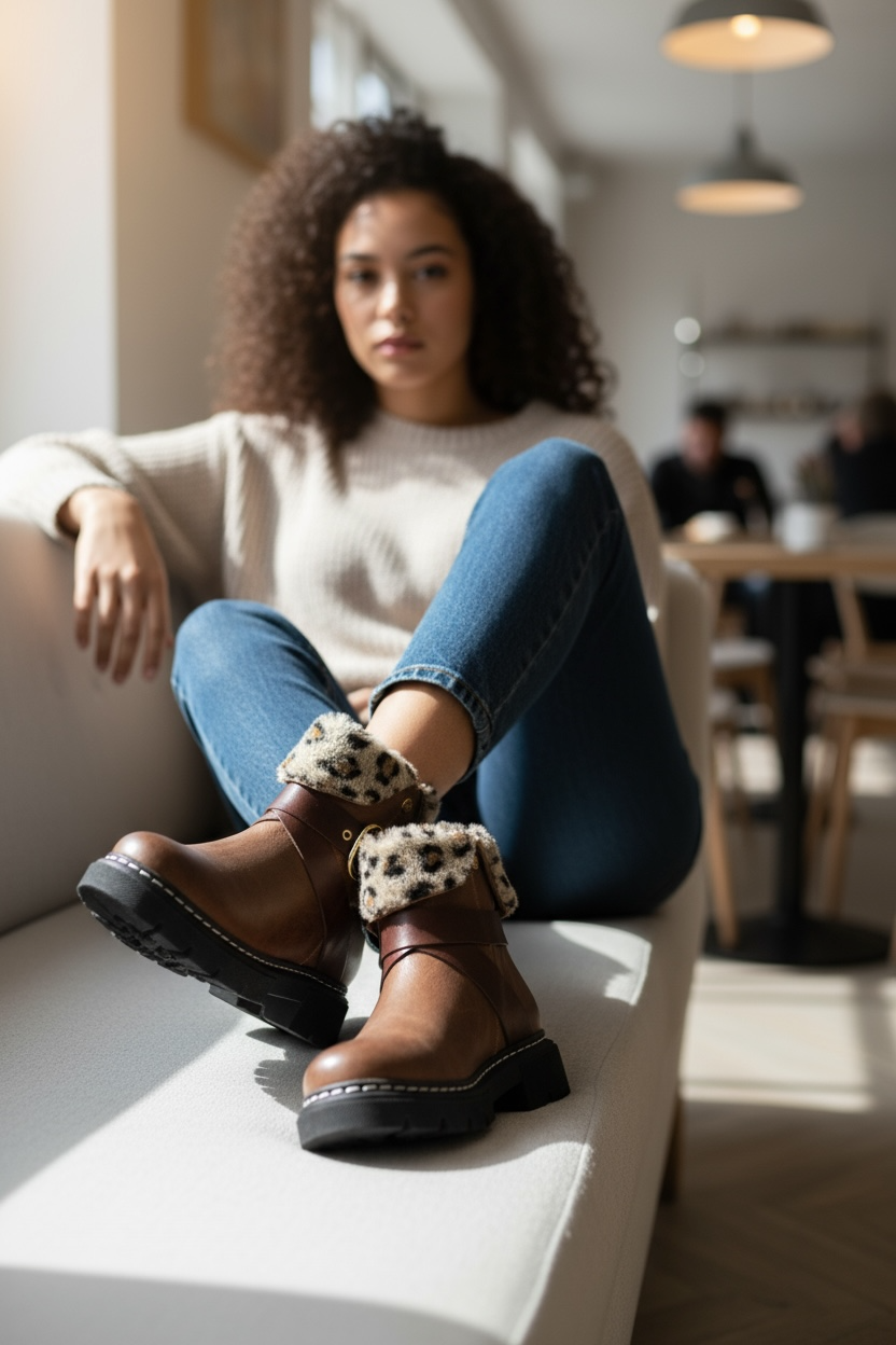 Lyone -Brown ankle boot
