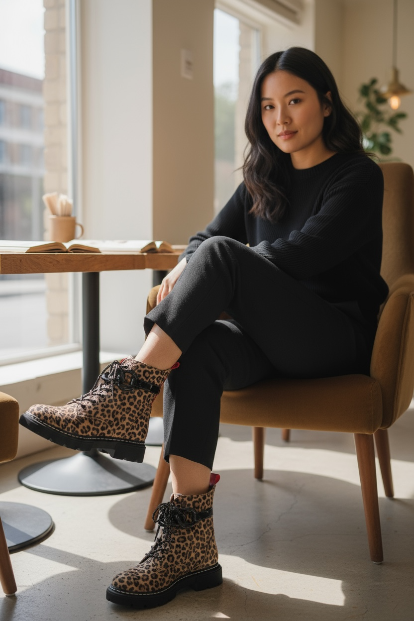 Paris - Leopard ankle boot- NEW!