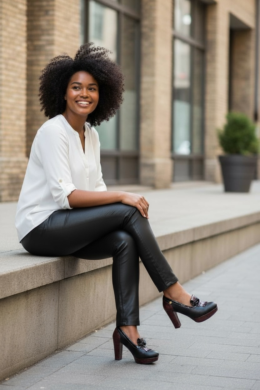 Jete - Black Passion Red platform shoe