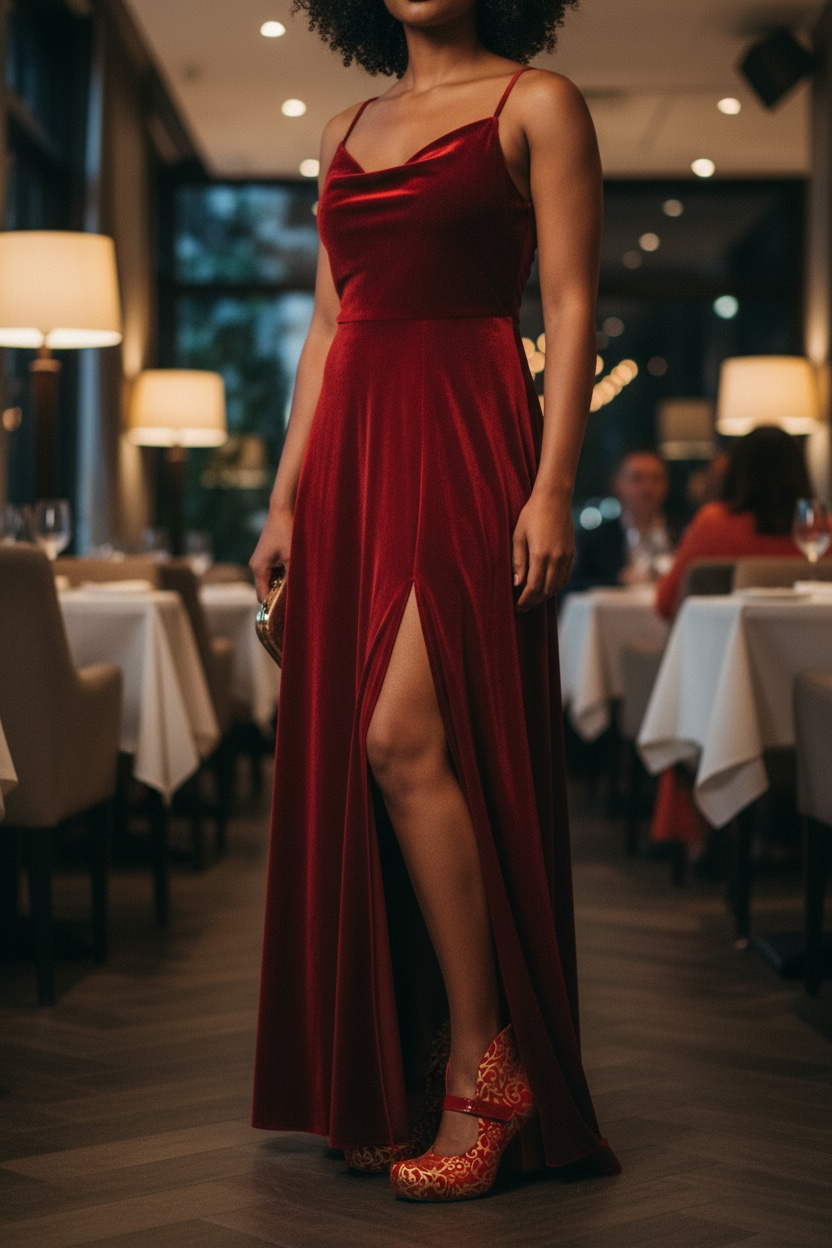 Stylo - Red Scroll-heel-cork