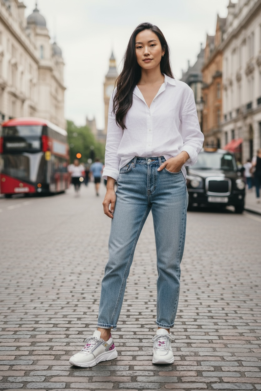 Zeus- White croc print sneaker