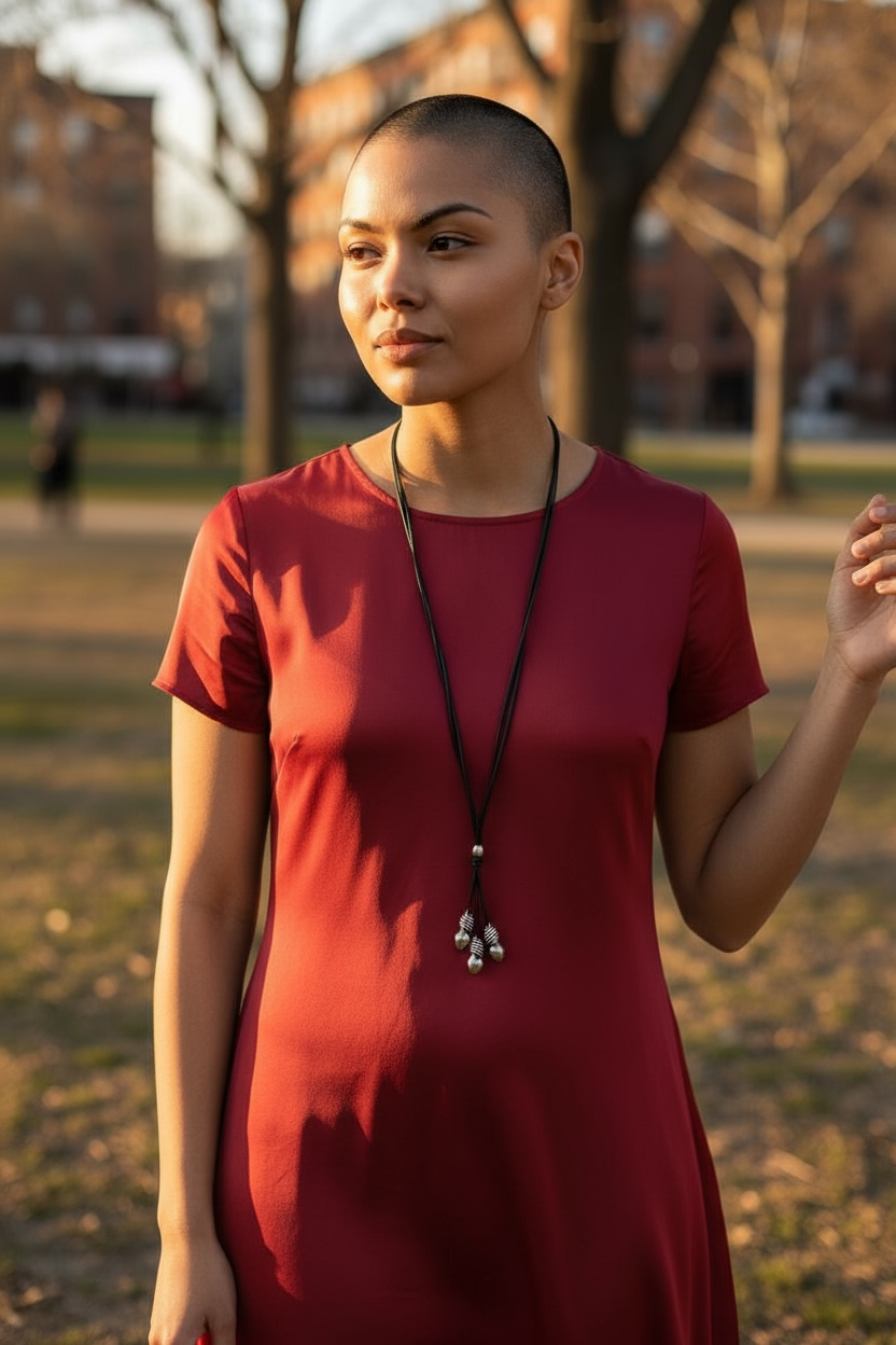 3 hearts- leather and metal necklace