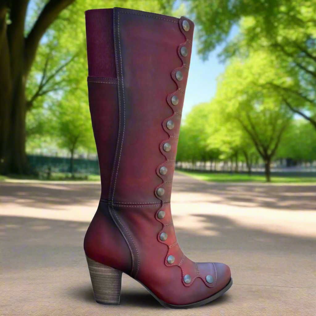 Semaine -Long leg boot cranberry wine