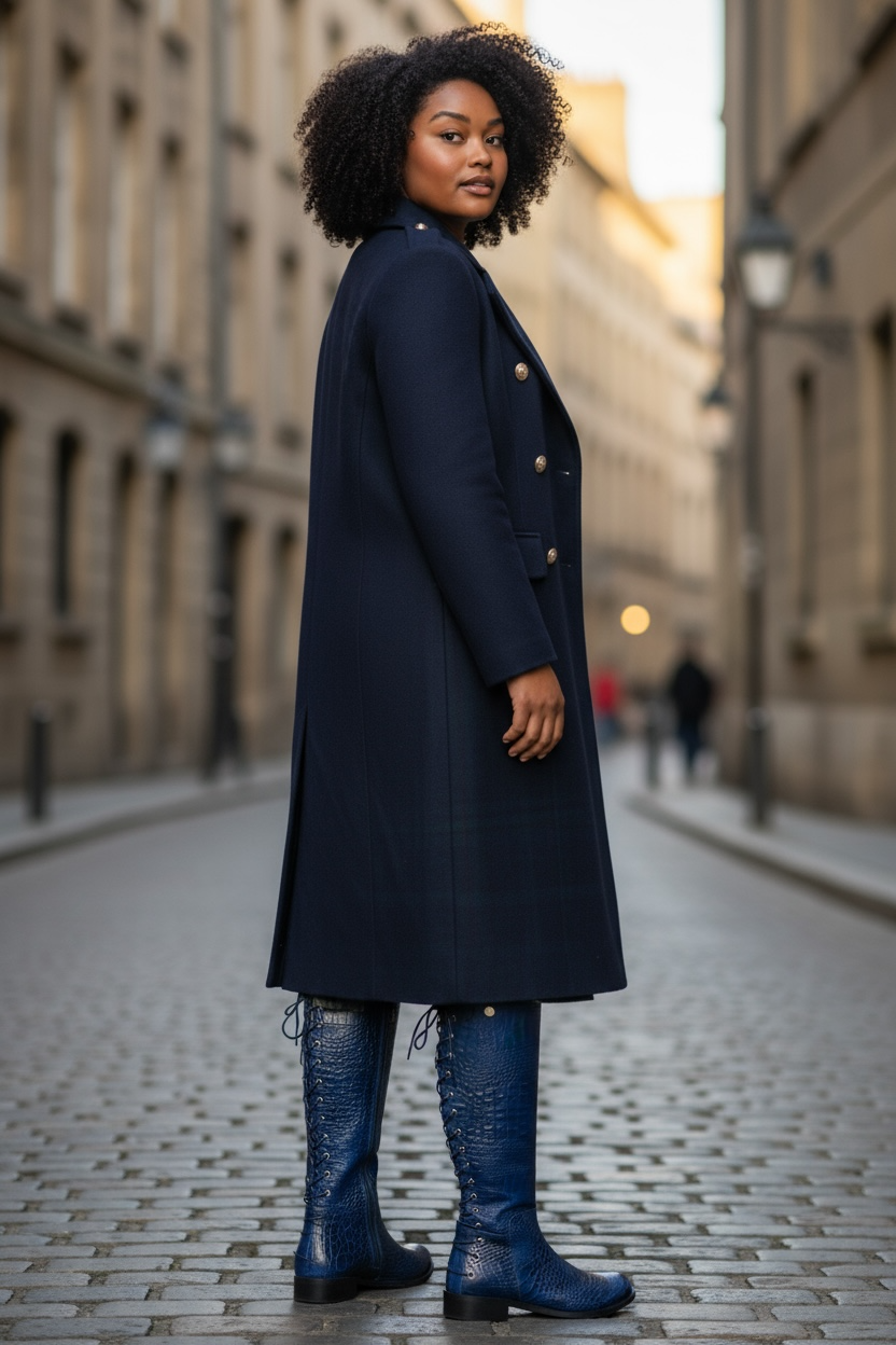 Empire - Navy long leg boot