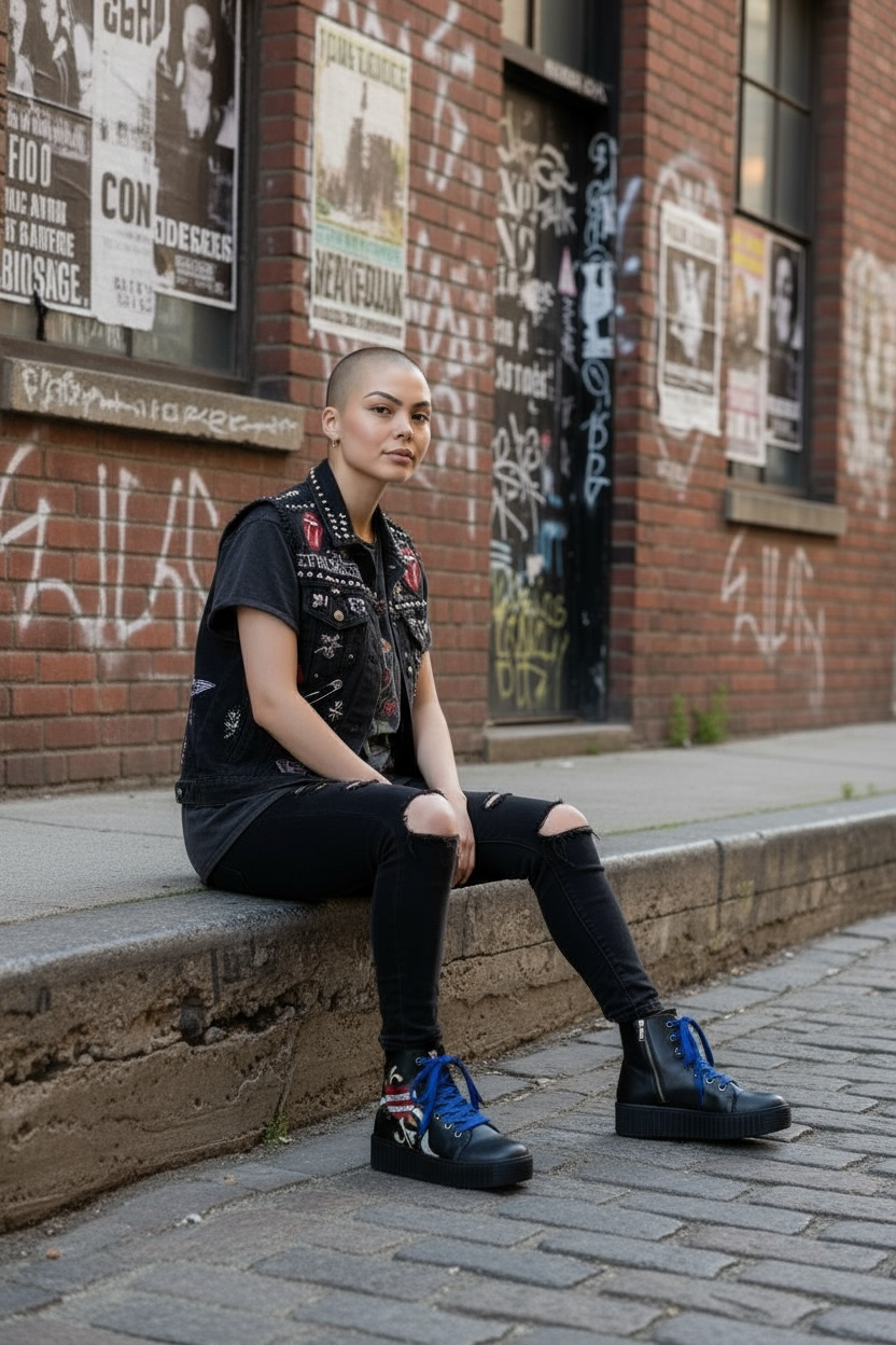 Tattoo- Black ankle boot