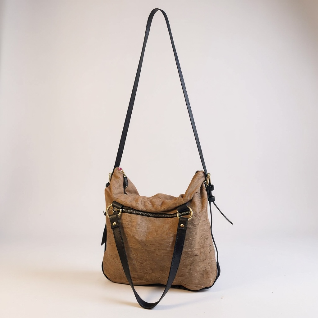 Campagne-tan laser leather handbag