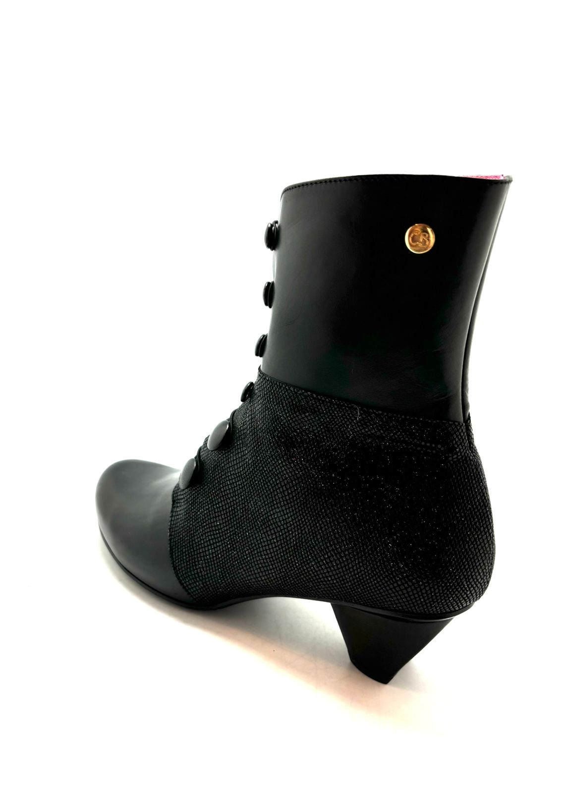 Chateau Noir - Black and glitter Button boot