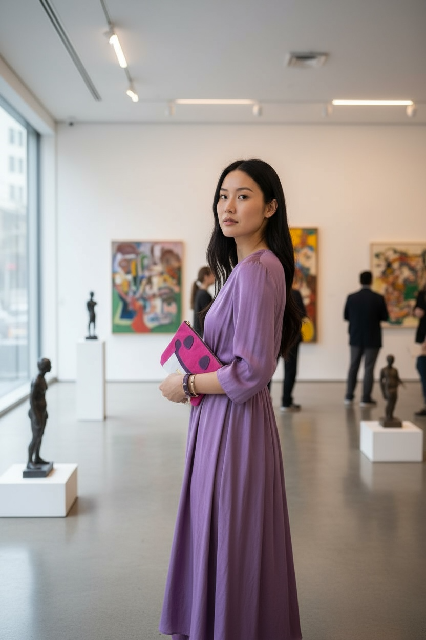 Large Aurelie - Pink clutch bag