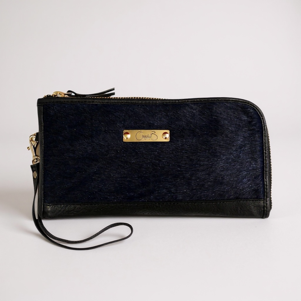 Savon - Navy wallet-clutch