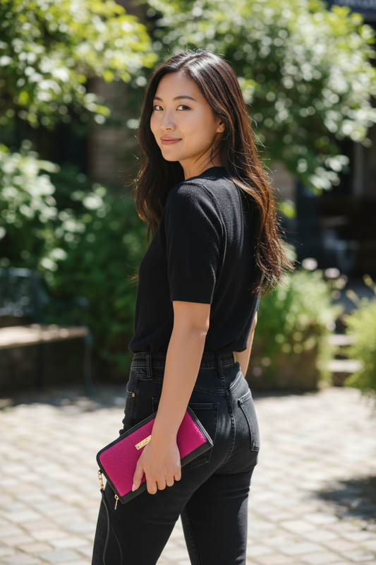 Savon - Fuchsia wallet- clutch