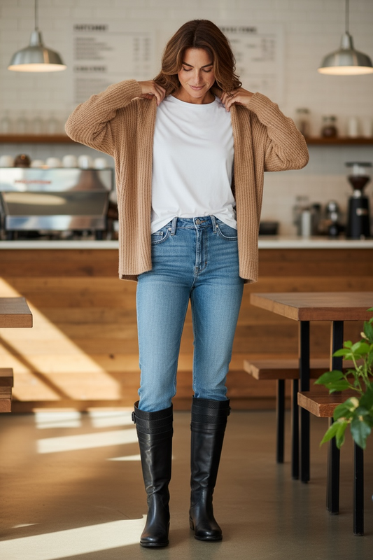 Prominade - Black riding boot- Last pair 35