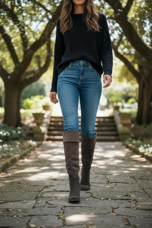 St Germaine - Brown Leather 20" wide calf