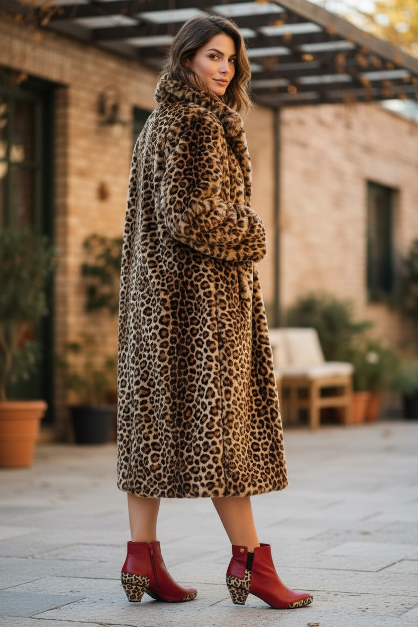 La Rui - Red Leopard- Ankle boot