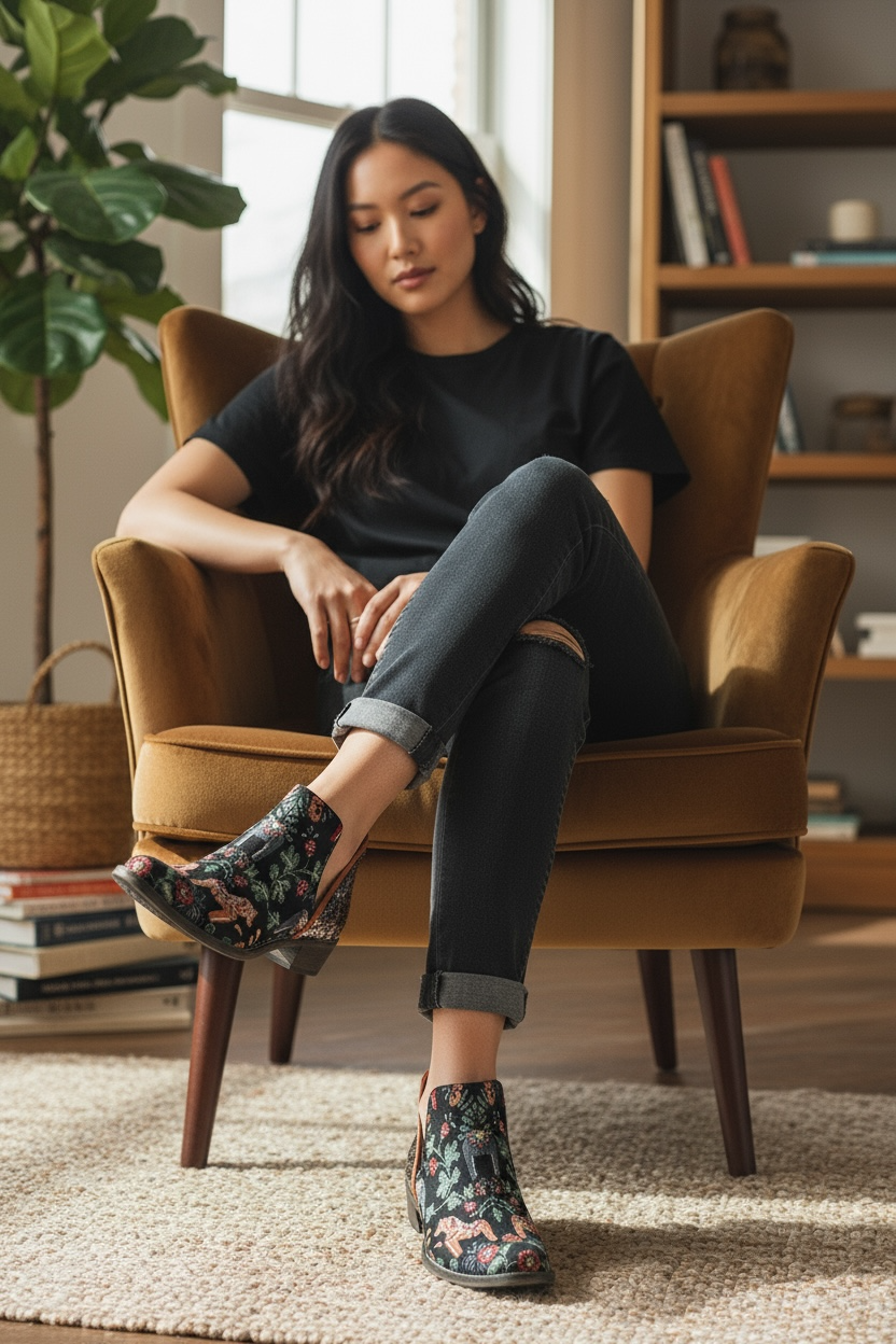 Zippette Horse ankle boot