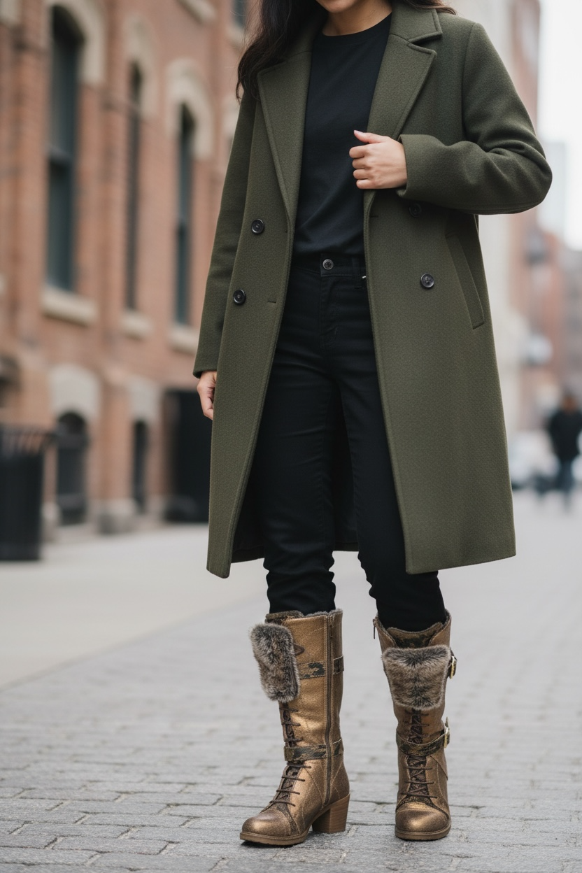 Cadeau -Bronze/Army- LAST PAIR 37!