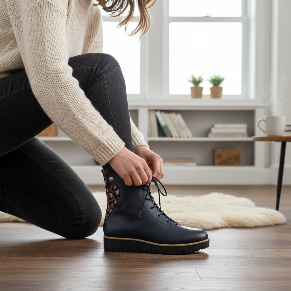 Bang - Navy Gold Leopard- Boot