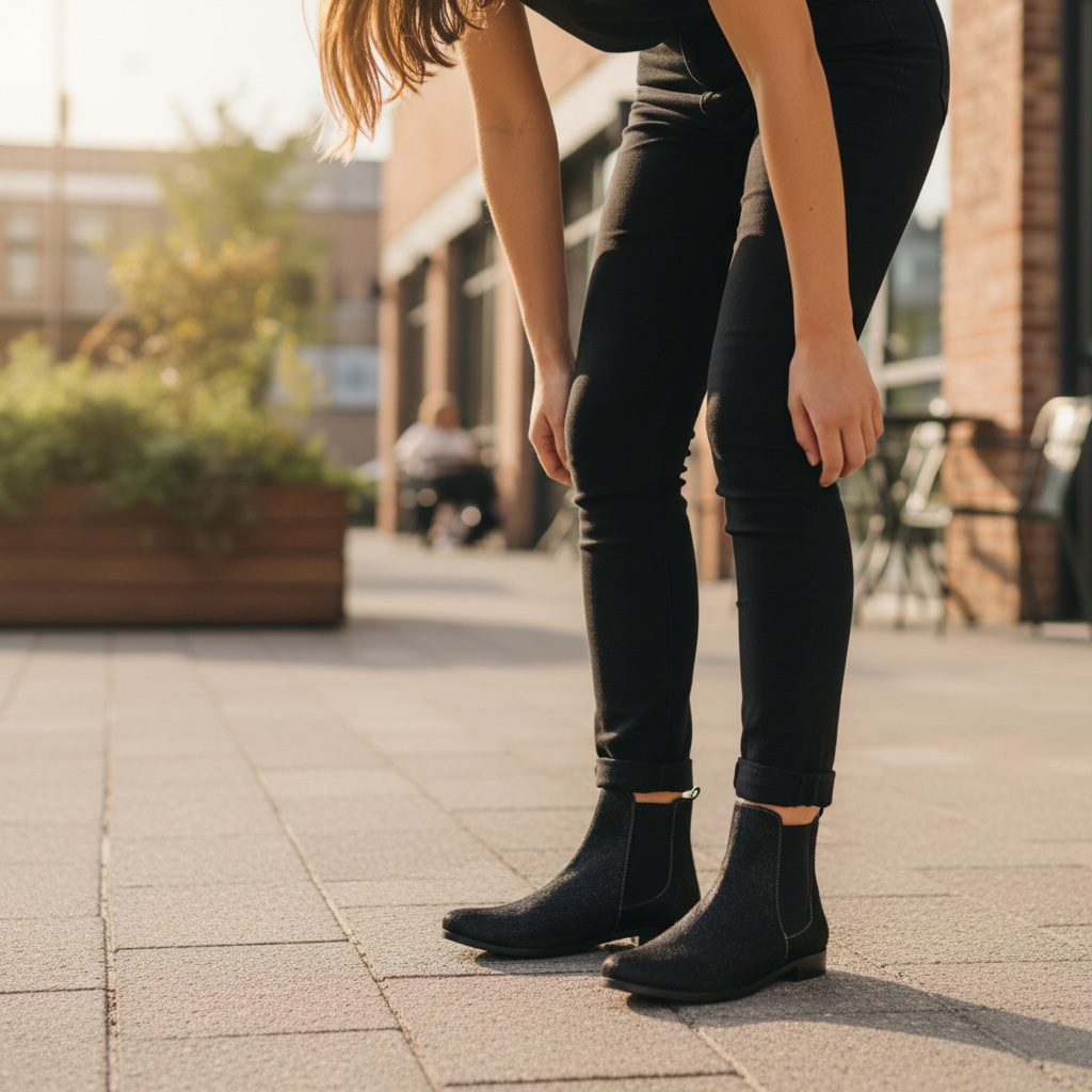 Taille - Black Platinum Cowhide Chelsea boot
