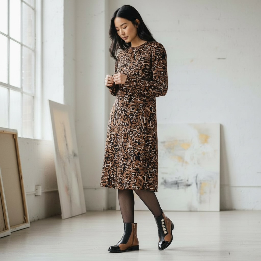 Tudor - Black and Tan ankle Boot