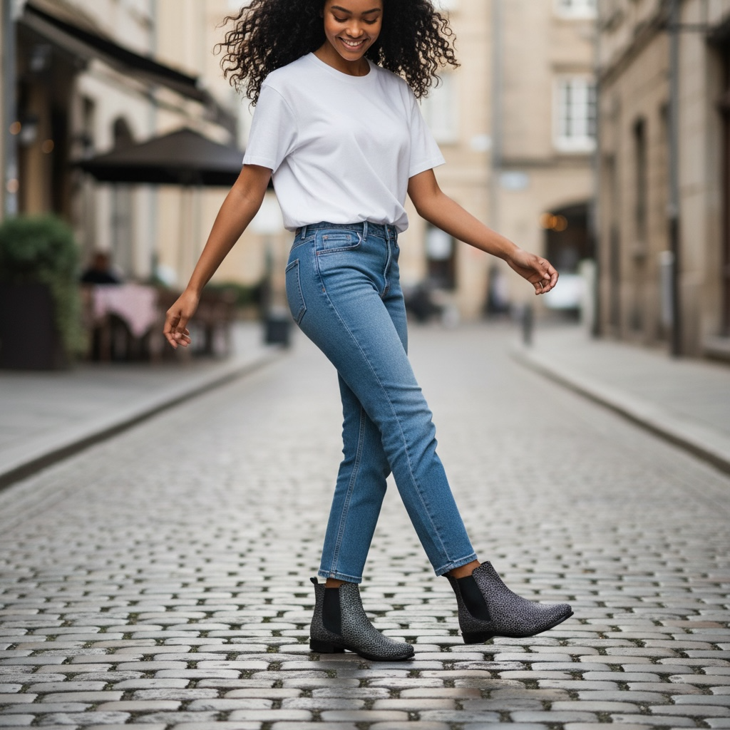 Taille - Grey Stingray Chelsea boot