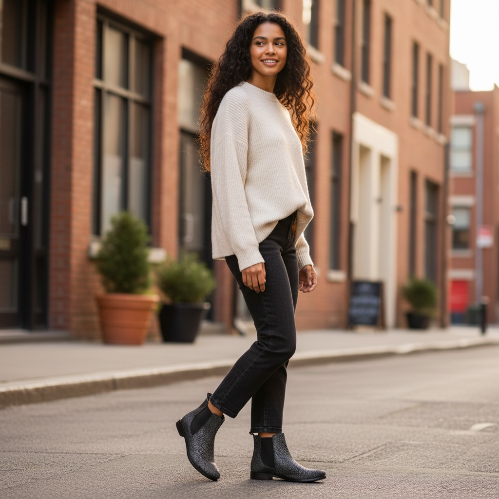Taille - Grey Stingray Chelsea boot