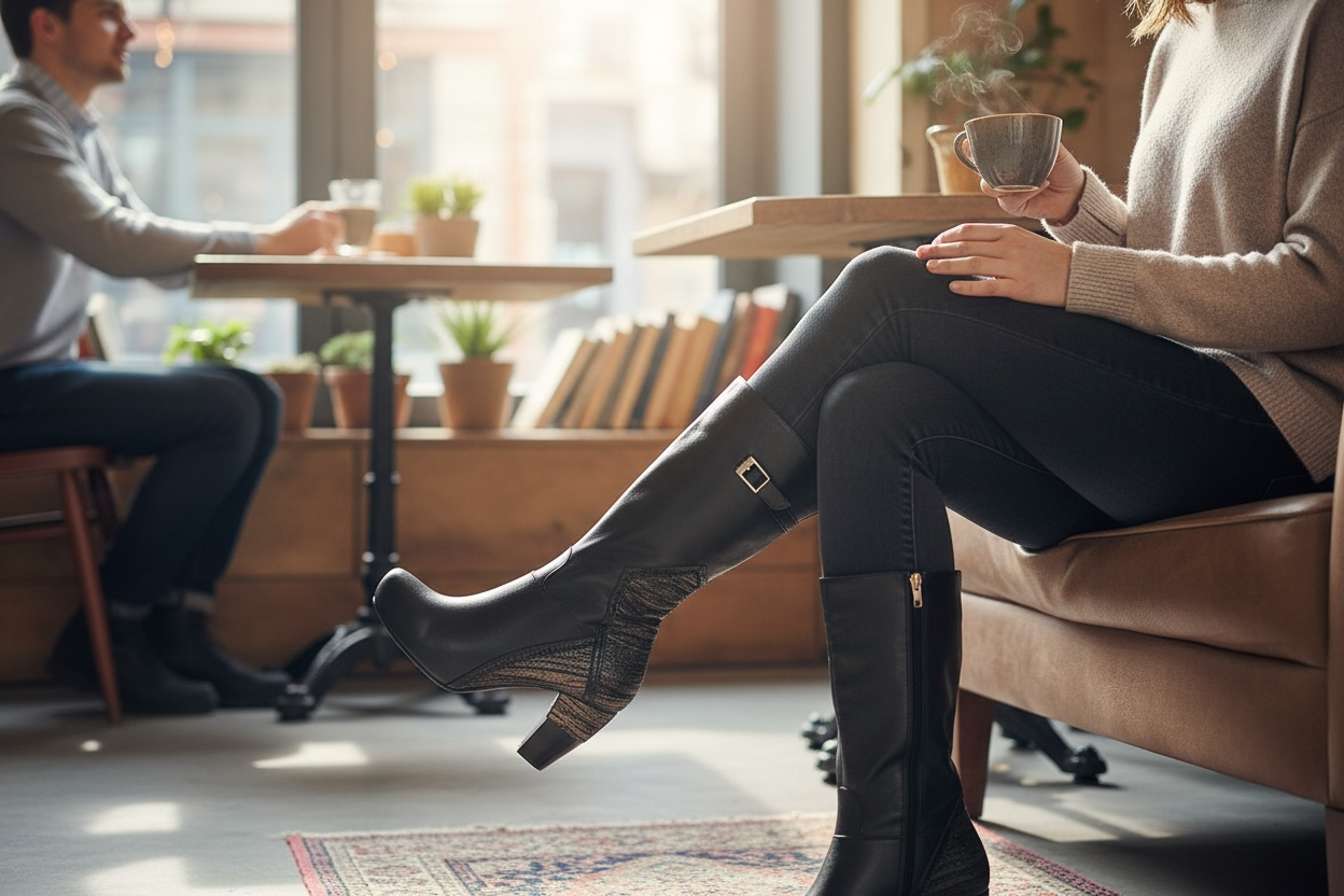 Persimmon - Black cork Boot