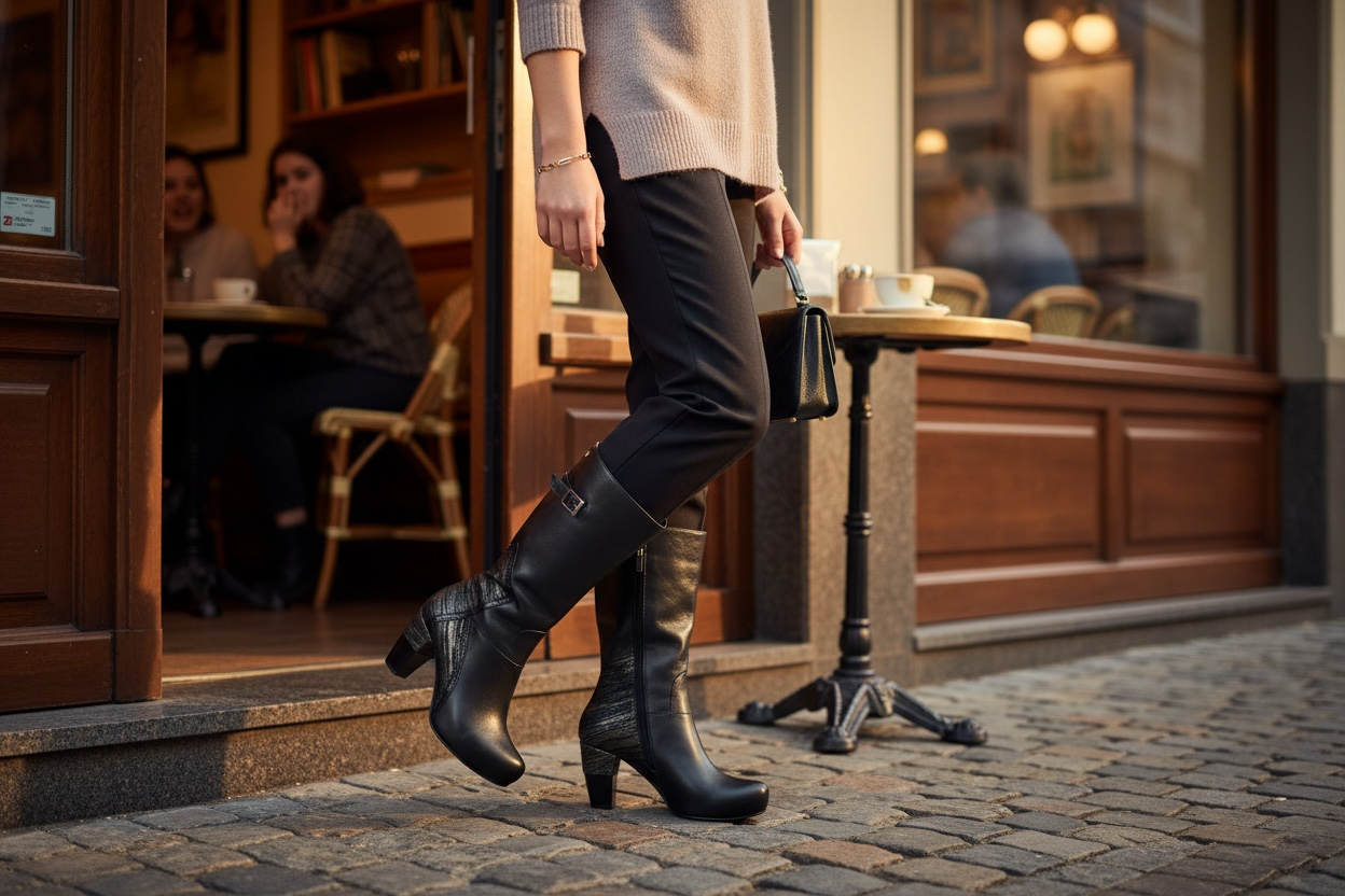 Persimmon - Black cork Boot