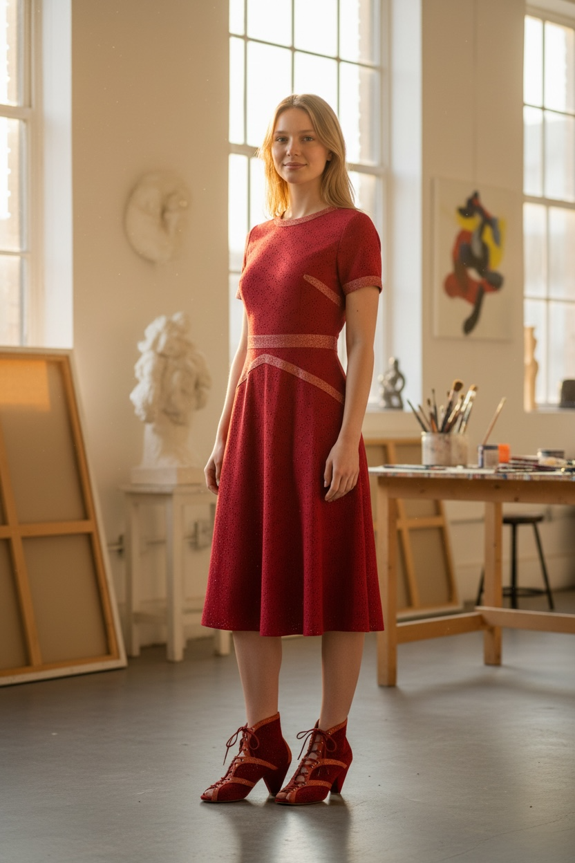 Danii - Red Suede Lace- Last Pairs 34 & 40