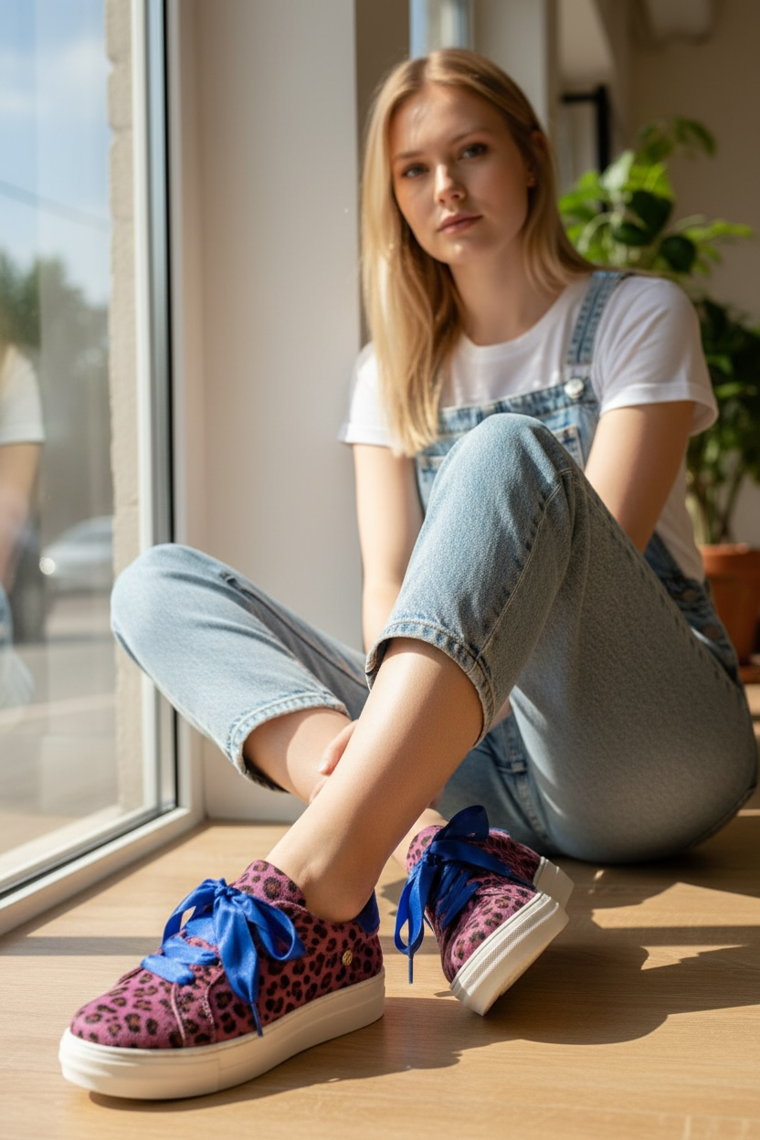 Skate - fuchsia leopard sneaker