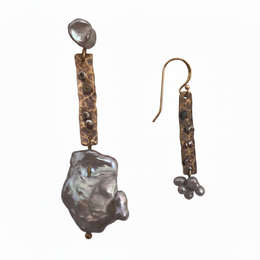 Earrings- Grey notes
