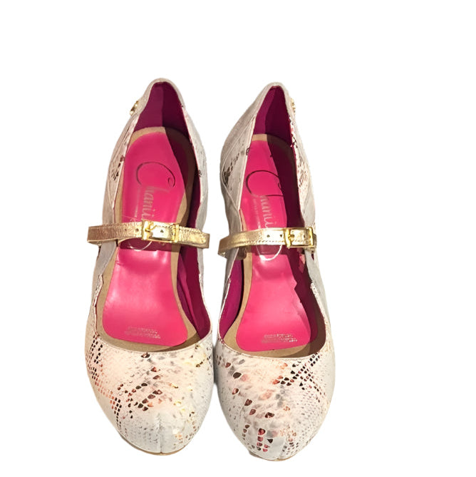 Prosecco - ivory gold shoe - Chanii B