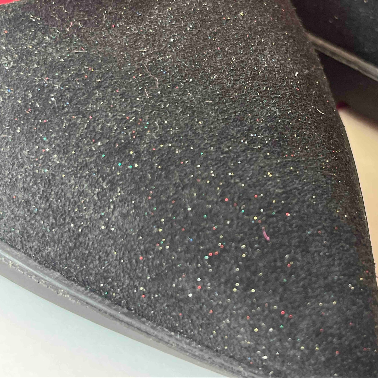 Pailette -Black glitter suede