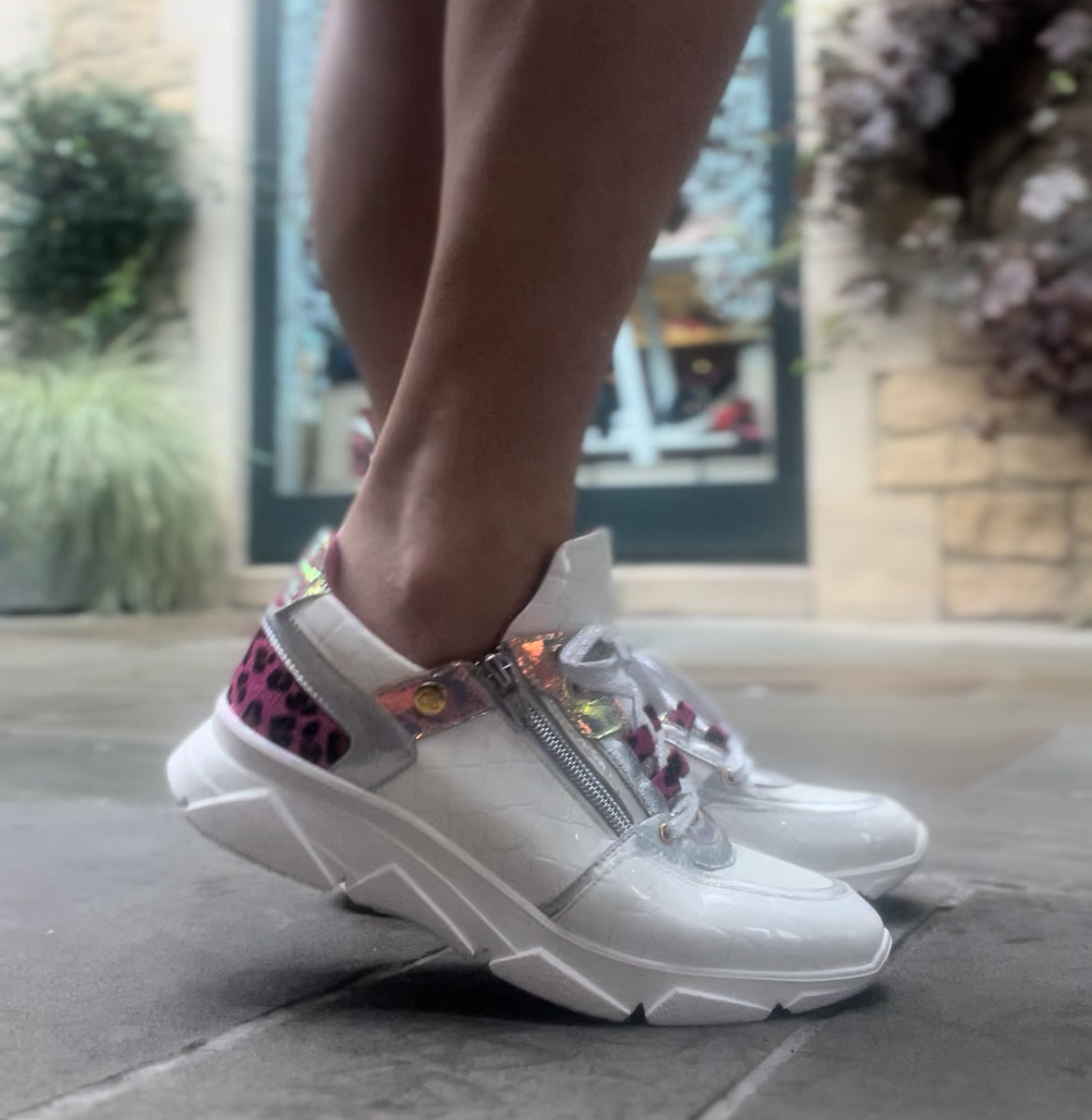 Zeus- White croc print - Chanii B