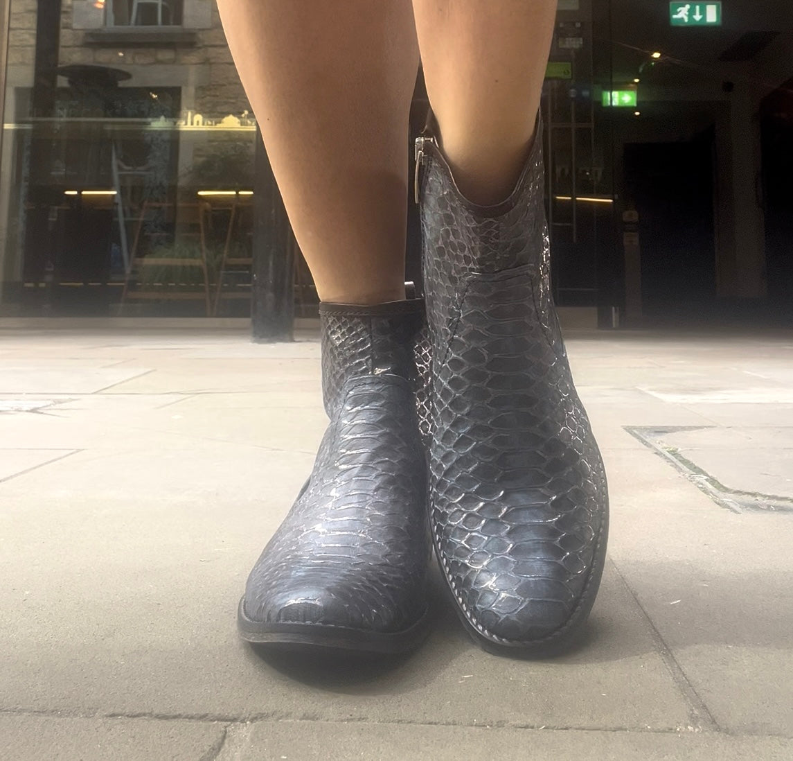 Zipp - Blue Snake ankle boot - Chanii B