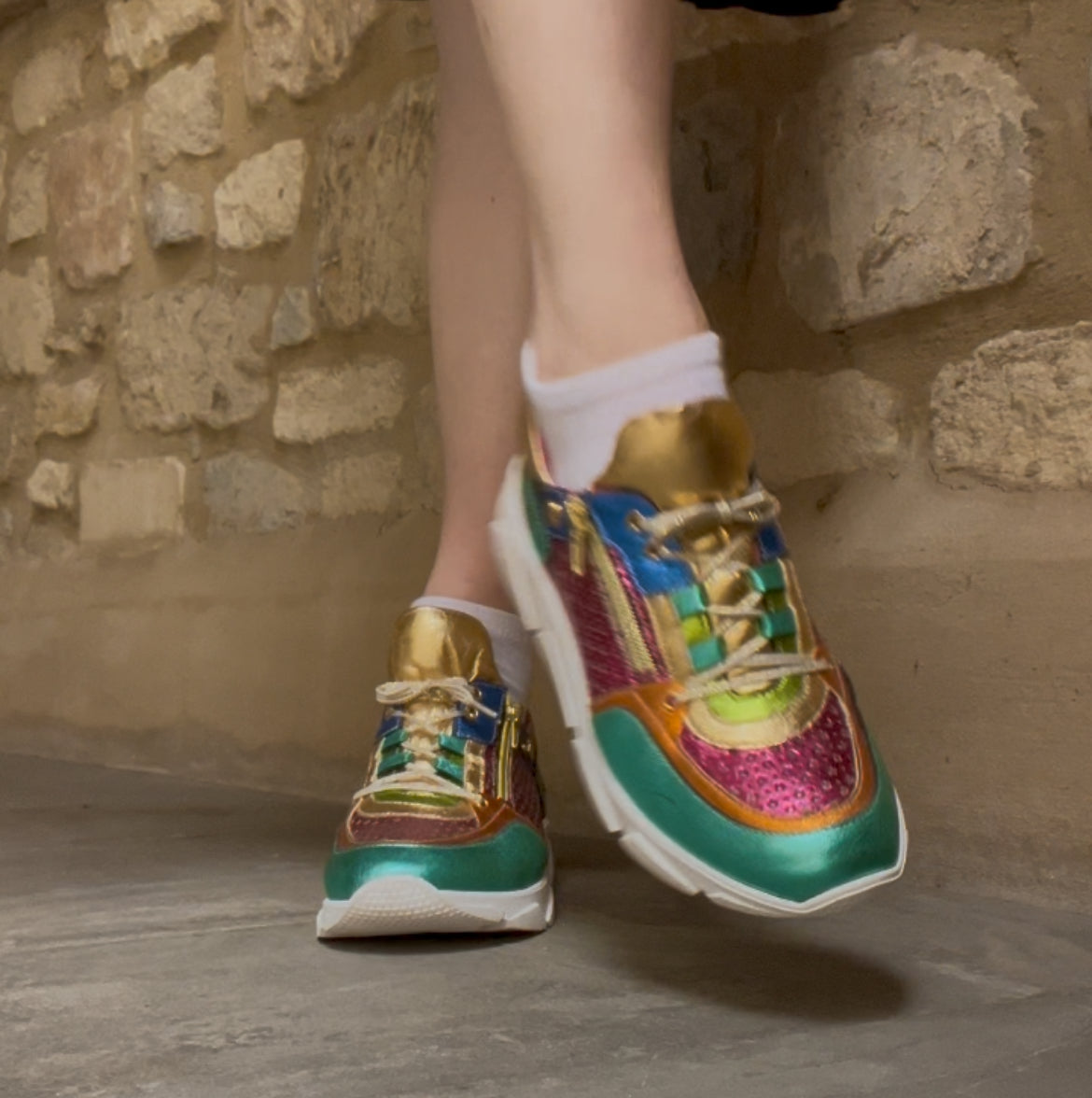 Zeus- Multi metallic sneaker - Chanii B
